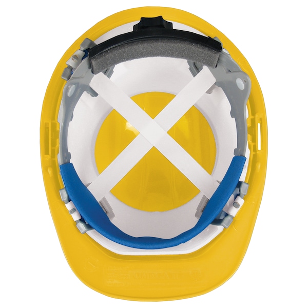 Erb Safety Hard Hat, Omega II, Polyethylene, 6 Point Ratchet, Type 1, Class E, Blue - 19956