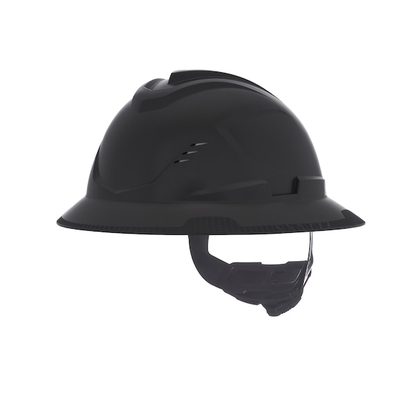 Msa Safety V-Gard C1 Full Brim, Vented, Fas-Trac III, Type 1, Class C, Black - 10215835