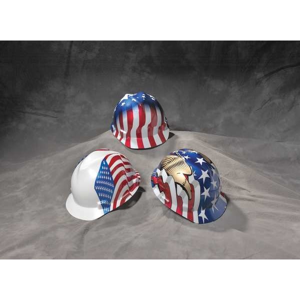 Msa Safety Hard Hat, V-Gard Freedom Series, Polyethylene, 4 Point Ratchet, Type 1, Class E, Red - 10052947