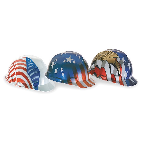 Msa Safety Hard Hat, V-Gard Freedom Series, Polyethylene, 4 Point Ratchet, Type 1, Class E, Red - 10052947