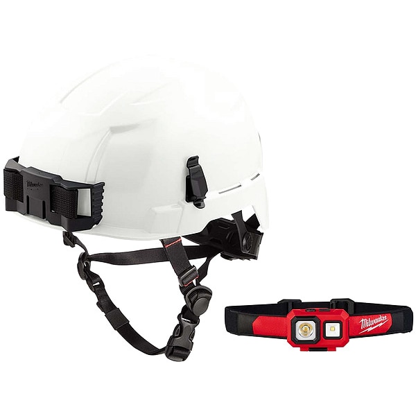 Milwaukee Tool Safety Helmet and Headlamp - 48-73-1301, 2104