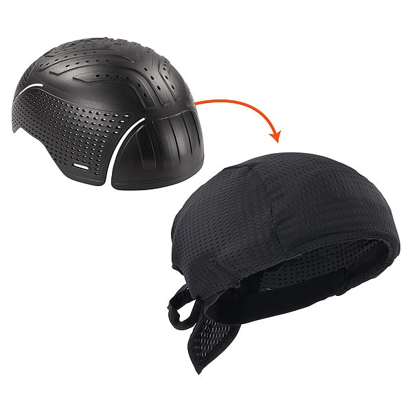 Ergodyne Bump Cap, Do-Rag, Polyethylene, None Suspension, Fits Hat Size One Size Fits Most - 8948