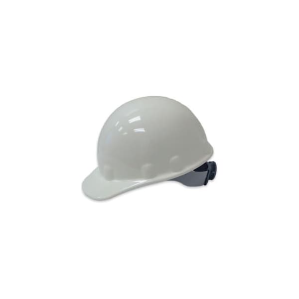Honeywell North Honeywell Fibre-Metal Cap Style Hard Hat, Ratchet Suspension, White, HDPE, E2 Series - E2RW01A000