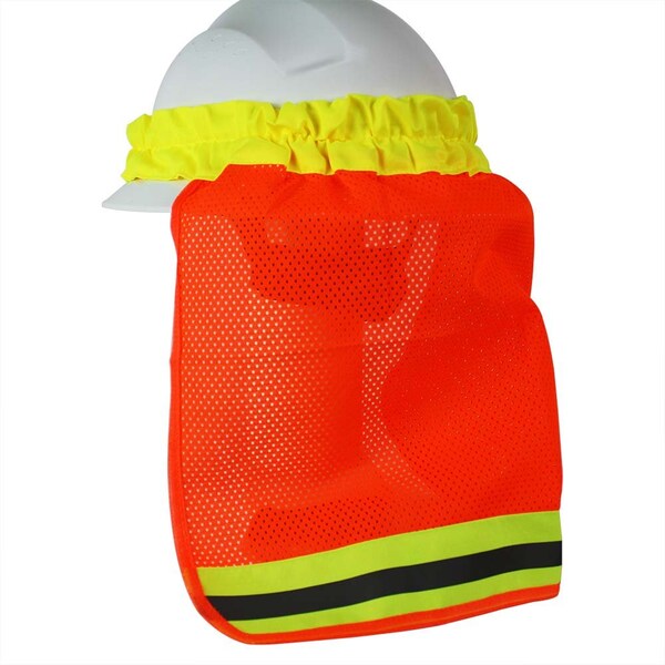 Interstate Safety Neck Shield / Shade - High Visibility ORANGE Color with Reflective Tape - 40413