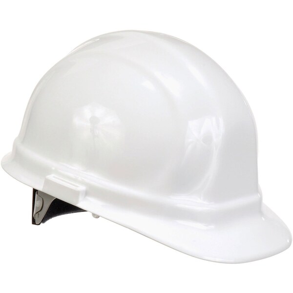 Erb Safety ERBOmega II Hard Hat, 6-Point Ratchet Suspension, White,  - 19951