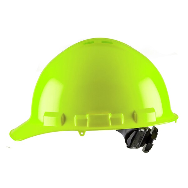 Cordova Duo Safety, Ratchet 4-Point Cap-Style Hard Hat - Hi-Vis Lime - H24R6