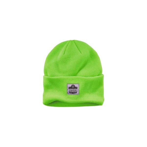 Ergodyne Ergodyne N-Ferno 6806 Rib Knit Beanie Hat, Cuffed, Lime - 16806
