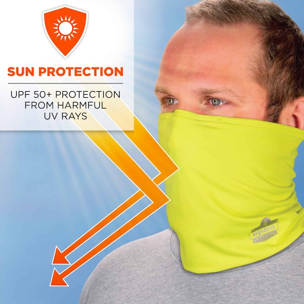 Ergodyne Hi-Vis Lime 2-Layer Cooling Multi-Band, L/XL - 6489