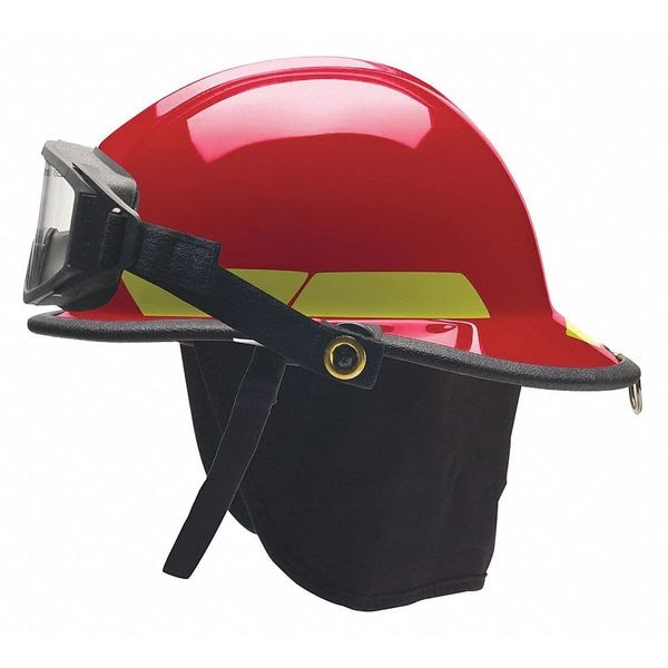 Bullard Fire Helmet, Ultem(R), Standard Sure-Lock(R) Ratchet Headband, Red, Fits Hat Size 6-1/2 to 8 , Modern - PXSRDGFP2