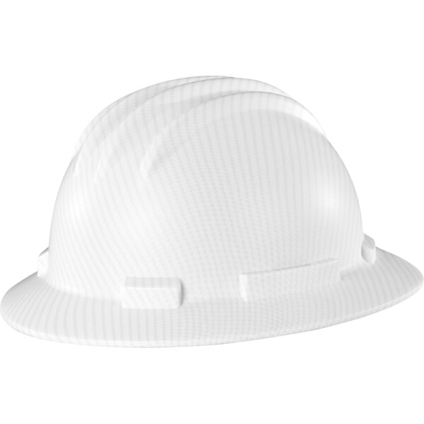 Ironwear High Density Polyethylene Full Brim Hard Hat Matte White Graphite - 3970-W-CFMP