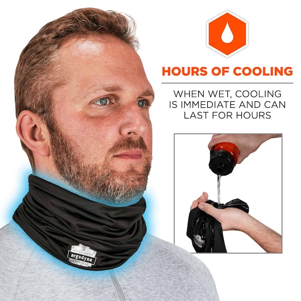 Ergodyne Black 2-Layer Cooling Multi-Band, L/XL - 6489