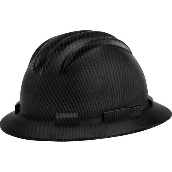 Ironwear High Density Polyethylene Full Brim Hard Hat Matte Black Graphite - 3970-BL-CFMP
