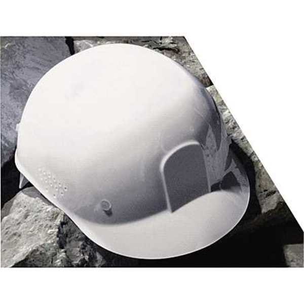 Occunomix Bump Cap, Front Brim, Polyethylene, Pinlock Suspension, White, Fits Hat Size 6-7/8 to 7-5/8 - V450-00