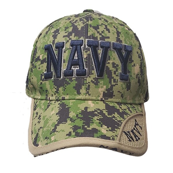Jwm JWM U.S. Navy Logo Baseball Cap Digital Camo Green One Size Fits All - 10077