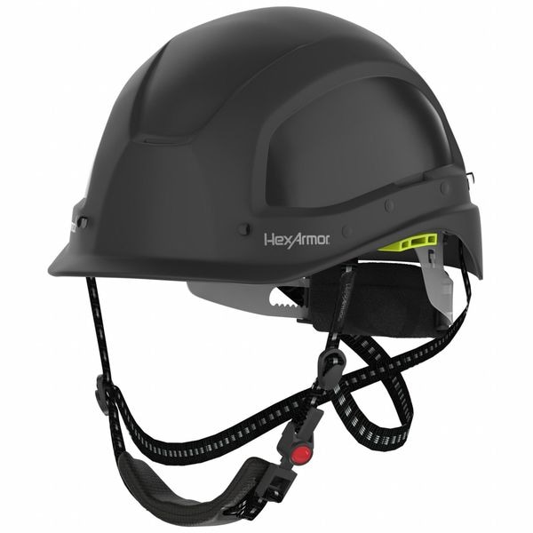 Hexarmor Suspension Helmet, Black, Ceros, ABS, 4 Point Ratchet, Class C, Type 1, Black - 16-17007
