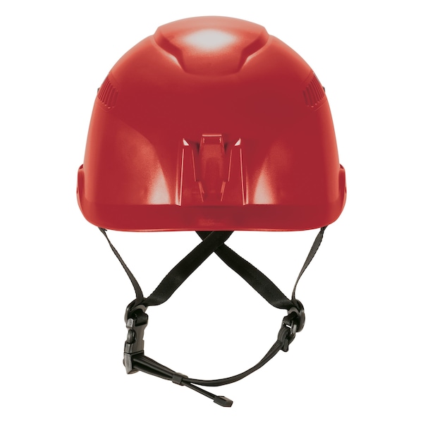 Ergodyne Micro Brim Safety Helmet, Skullerz 8977, PC-ABS, 6-Point Point Ratchet, Class C, Red - 8977