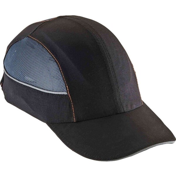 Ergodyne Bump Cap, Long Brim Baseball, ABS, Hook-and-Loop Suspension, Black, Fits Hat Size One Size Fits Most - 8960