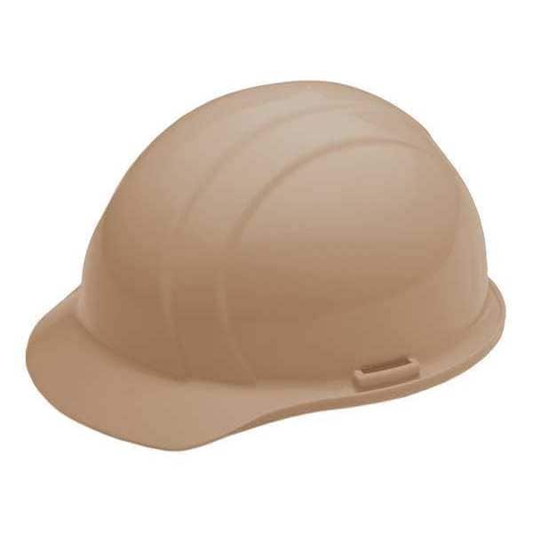 Erb Safety Hard Hat, Americana, Polyethylene, 4 Point Ratchet, Type 1, Class E, Beige - 19464