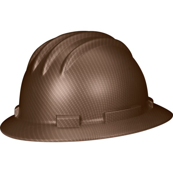 Ironwear High Density Polyethylene Full Brim Hard Hat Matte Brown Graphite - 3970-BR-CFMP