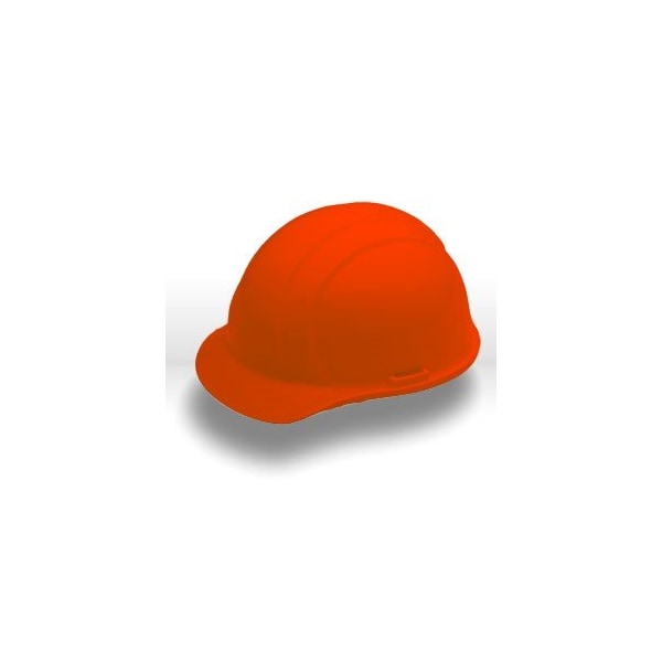 Erb Americana Mega Ratchet Safety Helmets CAP STYLE, 4-PT NYLON SUSPENSION w/RATCHET ADJUSTMENT, Orange - 19363