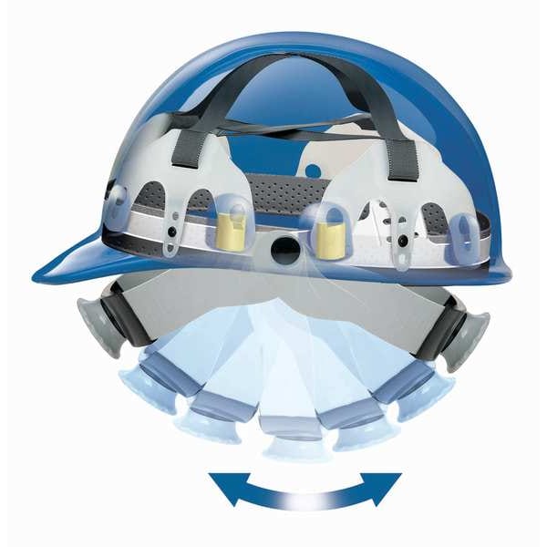 Fibre-Metal By Honeywell Hard Hat, Super Eight E2, Thermoplastic, 8 Point Swing Ratchet, Type 1, Class E, White - E2SW01A000
