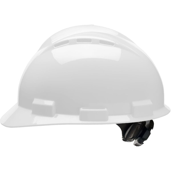 Bullard Hard Hat, S62, Polyethylene, 4 Point Ratchet, Type 1, Class C, White - 62WHR