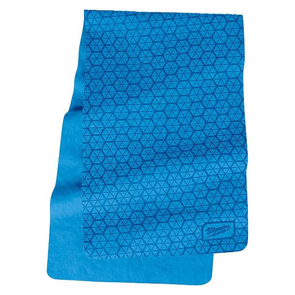 Milwaukee Tool Cooling Towel, Wet, 33" L, 8-1/4" W, Blue - 48-73-4540