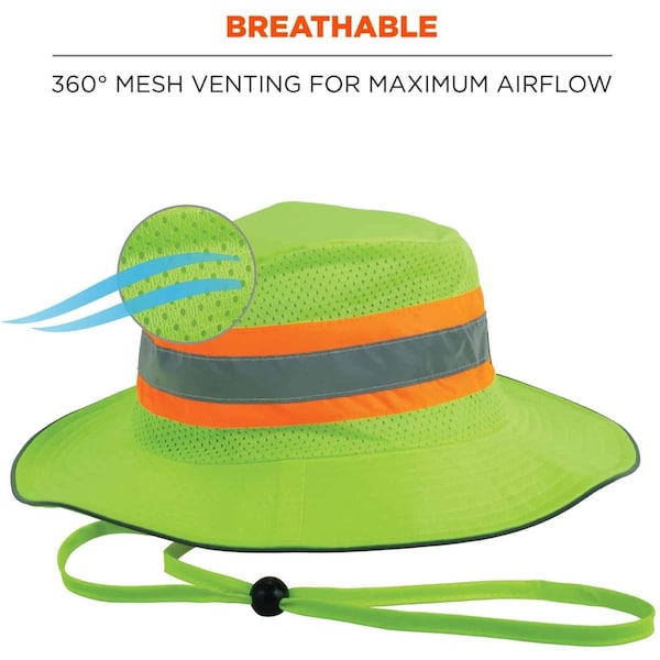 Ergodyne Ranger Hat, Hi-Vis Lime, L/XL - 23260