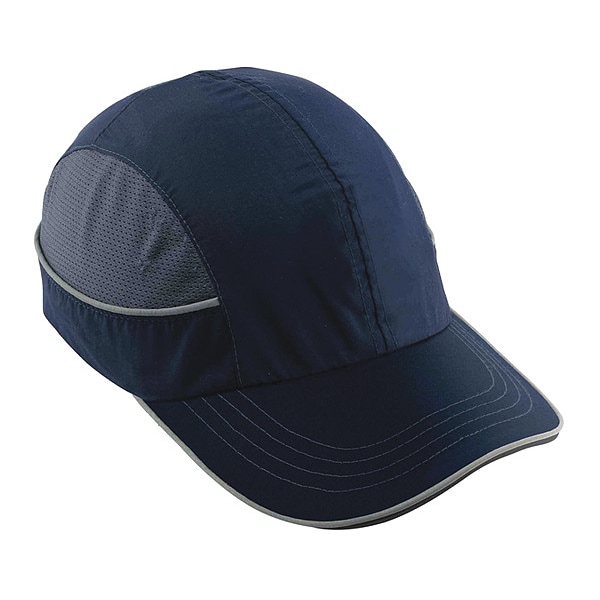 Ergodyne Bump Cap, Long Brim Baseball, ABS, Hook-and-Loop Suspension, Navy, Fits Hat Size One Size Fits Most - 8950