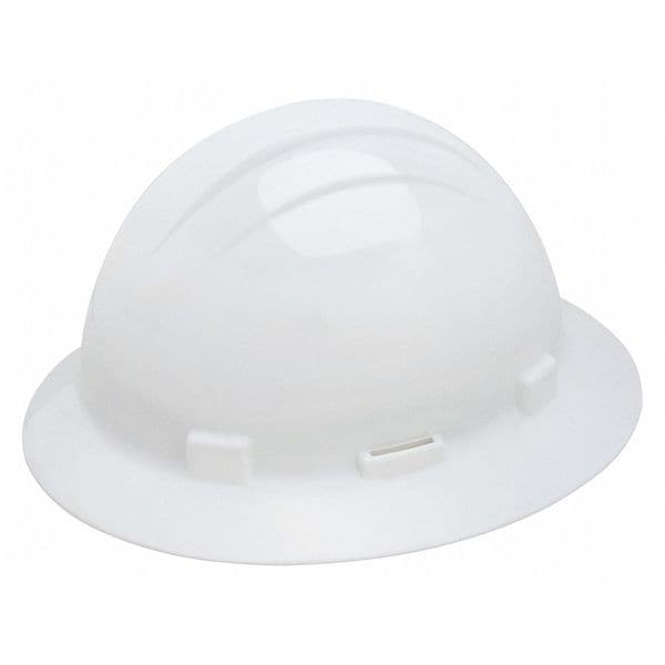 Erb Safety Hard Hat, Americana, Polyethylene, 4 Point Ratchet, Type 1, Class E, White - 19261