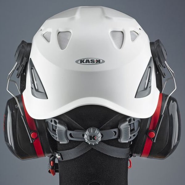 Kask Safety Helmet, Super Plasma, High-density ABS plastic, Central Ratchet, Up & Down, White - KASKSPW-WH
