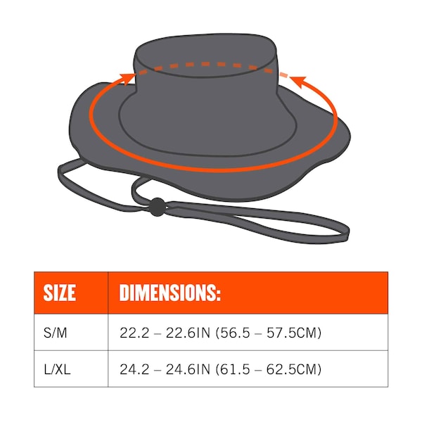 Ergodyne Khaki Lightweight Ranger Hat with Mesh Paneling, L/XL - 8936