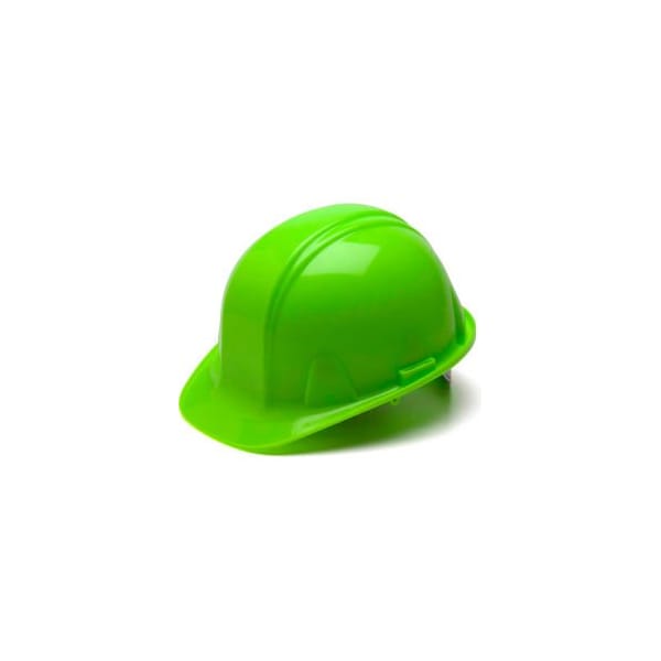 Pyramex SL Series Hard Hat, Hi-Vis Lime, Standard Shell 4-Point Snap Lock Suspension - HP14031