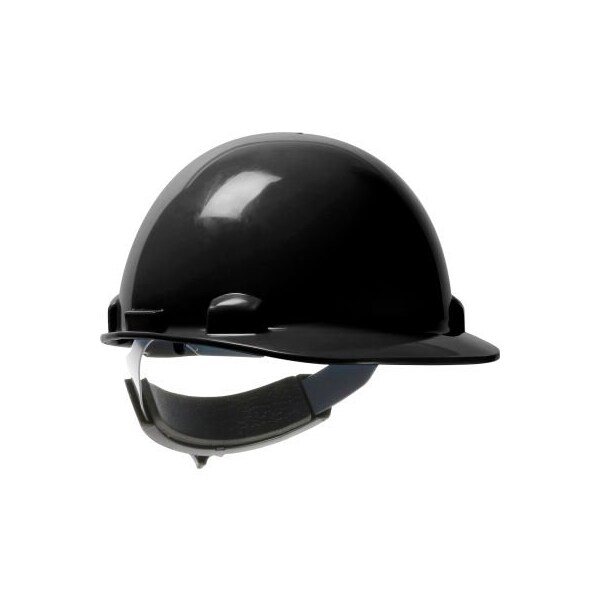 Pip Dynamic Dom Cap Style Dome Hard Hat HDPE Shell, 6-Pt Suspension, Rachet Adjustment, Black - 280-HP341SR-11