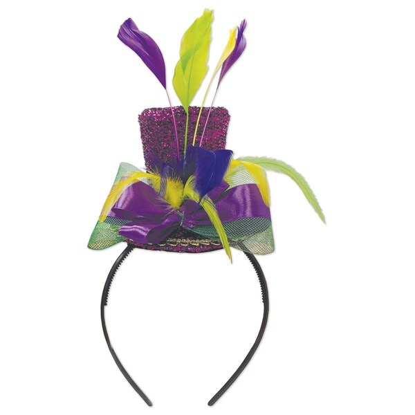Goldengifts Mardi GrasTop Hat Headband, 6PK - GO2796048