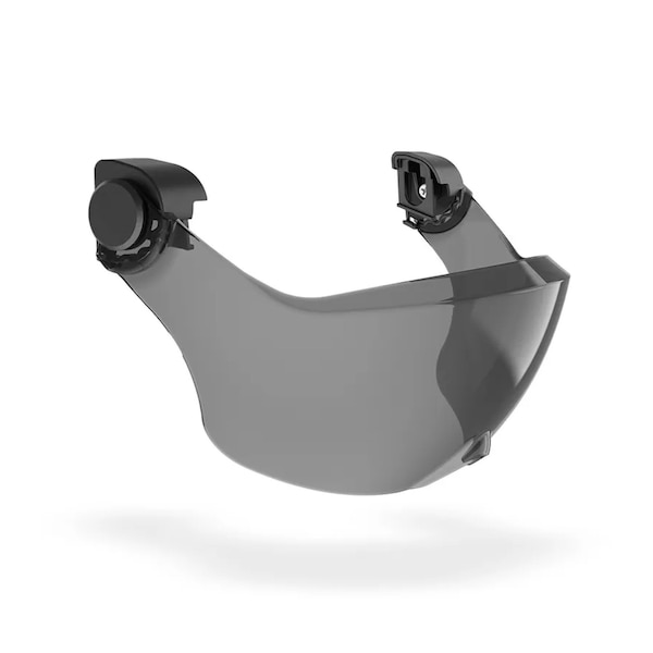 Defender Safety H2-EH Safety Helmet w/ Tinted Visor - Type 2 Class E, ANSI Z89 and EN12492 rated, Battleship Grey - H2-EH-08DV