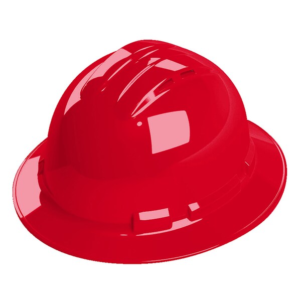 Cordova Duo Safety, Ratchet 4-Point Full-Brim Hard Hat - Red - H34R4
