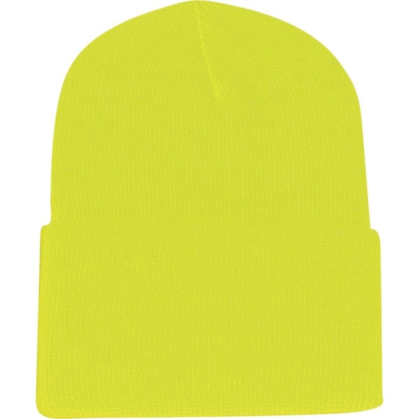 Outdoor Cap Neon Yellow Cuffed Sock Cap - KN-400-NEON YELLOW