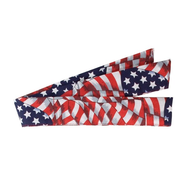 Pip EZ-Cool Evaporative Cooling Bandana, Material: 65% polyester 35% cotton poplin, Color: Patriot - PIN393-100-PAT