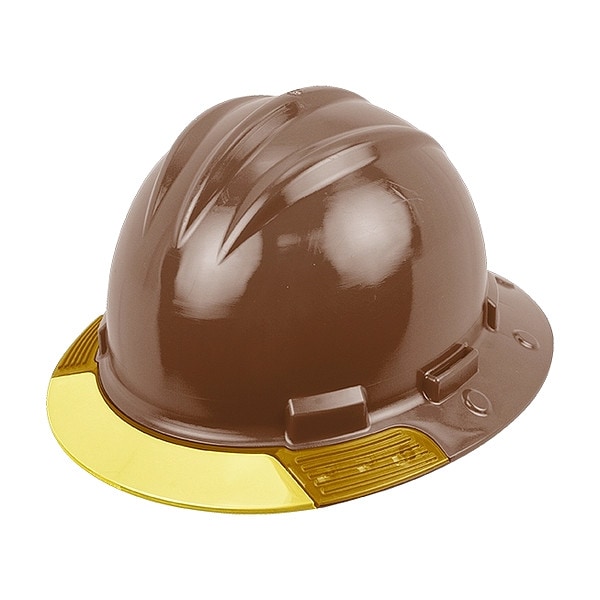 Bullard Full Brim Hard Hat, HDPE, 4 Point Ratchet, Type 1, Class E, Brown - AVCBRYCS