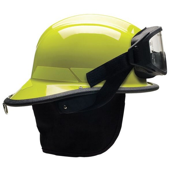 Bullard Fire Helmet, Thermoplastic, 4-Point Sure-Lock(R) Ratchet, Lime-Yellow, Fits Hat Size 6-1/2 to 8 - LTXLYGIZ4