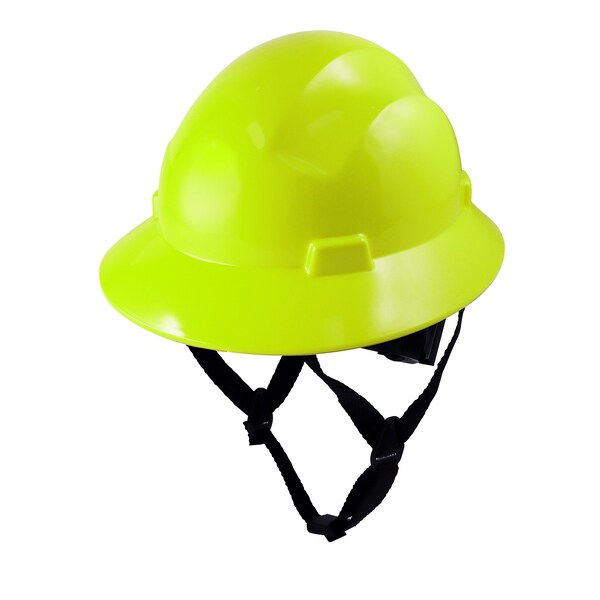 Ge Hard Hats, HDPE, 4 Point Ratchet, Type 1, Class E, Hi-Vis Green - GH329HN