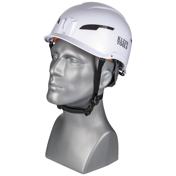 Klein Tools Safety Helmet, Shell: PC/ABS and EPS, Suspension: PC/ABS and HDPE, White - 60564