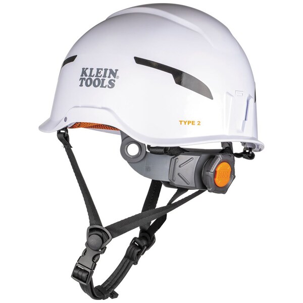 Klein Tools Safety Helmet, Shell: PC/ABS and EPS, Suspension: PC/ABS and HDPE, White - 60564