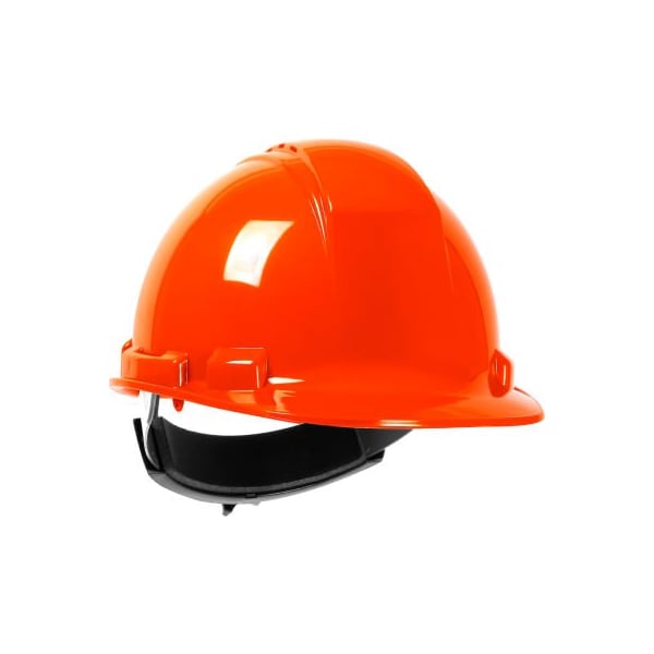 Pip Whistler Cap Style Hard Hat HDPE Shell, Vented 4-Pt Textile Suspension, Ratchet Adj., Hi-Vis Orange - 280-HP241RV-31