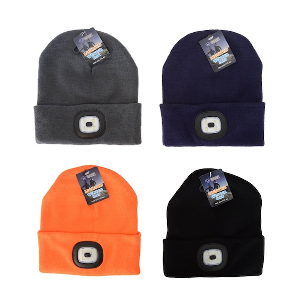 Diamond Visions Diamond Visions Beanie Lighted Winter Hat Assorted Colors One Size Fits All - 05-2166