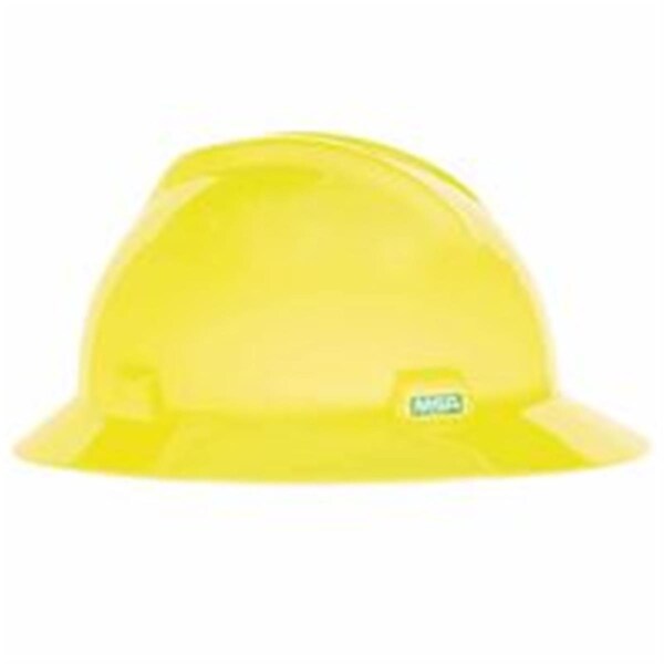 Msa Safety Msa 454-10061515 V-Gard Protective Hard Hat; Slotted; Hi-Viz Yellow-Green - 454-10061515