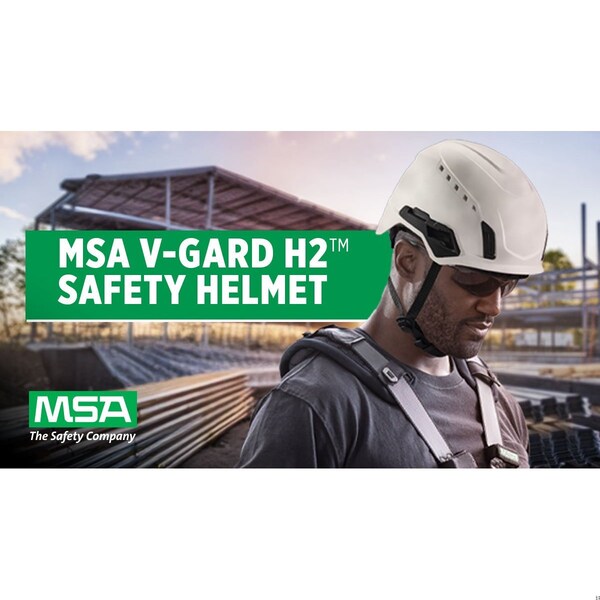 Msa Safety Safety Helmet, ABS, 4 Point Ratchet, Type 2, Class C - 10242819