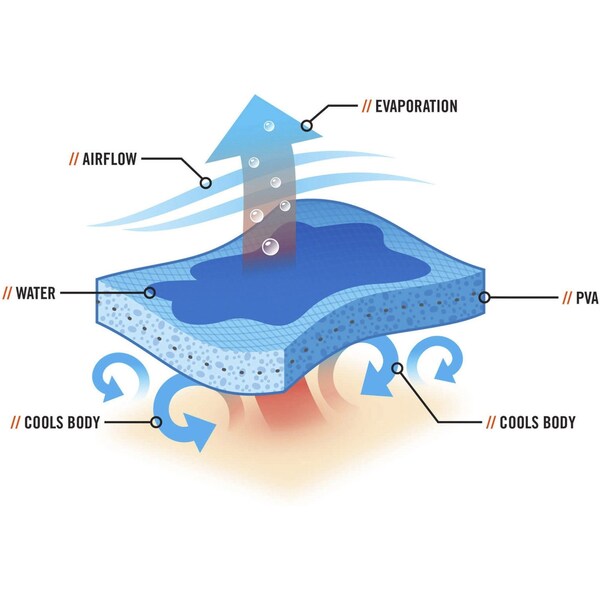 Ergodyne Blue Economy Evaporative Cooling To, PK6 - 6601