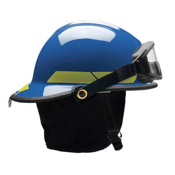 Bullard Fire Helmet, Fiberglass, 6-Point Sure-Lock(R) Ratchet, Blue, Fits Hat Size 6-1/2 to 8 , Modern - FXSBLGIZ2